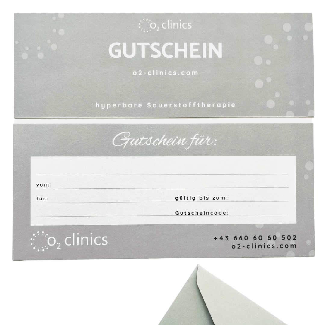 Geschenk-Gutschein für Behandlungen mit hyperbarem Sauerstoff